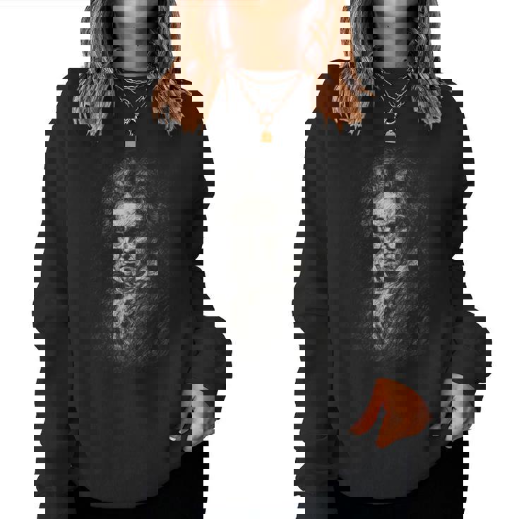 Beethoven-Retrato Ludwigan Beethoven Música Clásica Sudadera Mujer