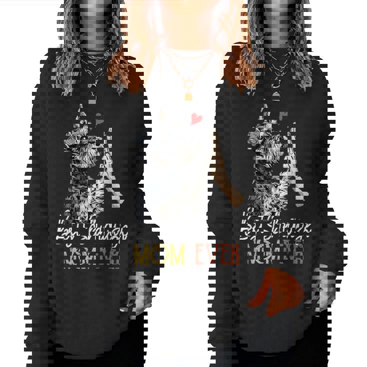 Bestchnauzer Mom Ever Dog Mama 母の日 レディーススウェットシャツ