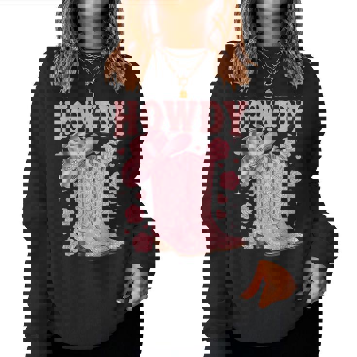 Country Girls Rodeo Woman Pink Cowgirl Howdy Women Sweatshirt