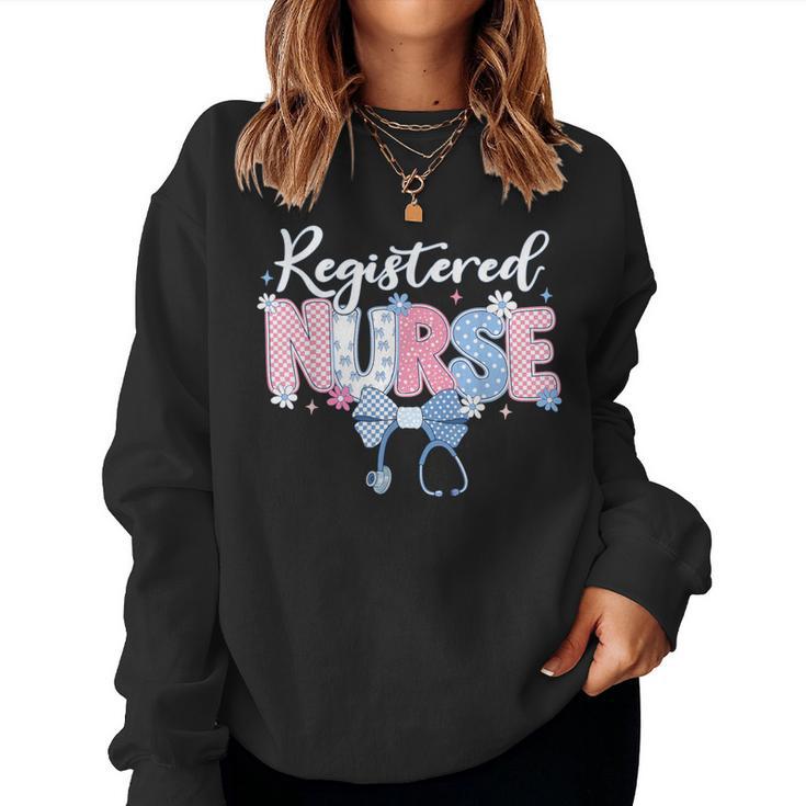 Cute Rn Registered Nurse For Women Women Sweatshirt