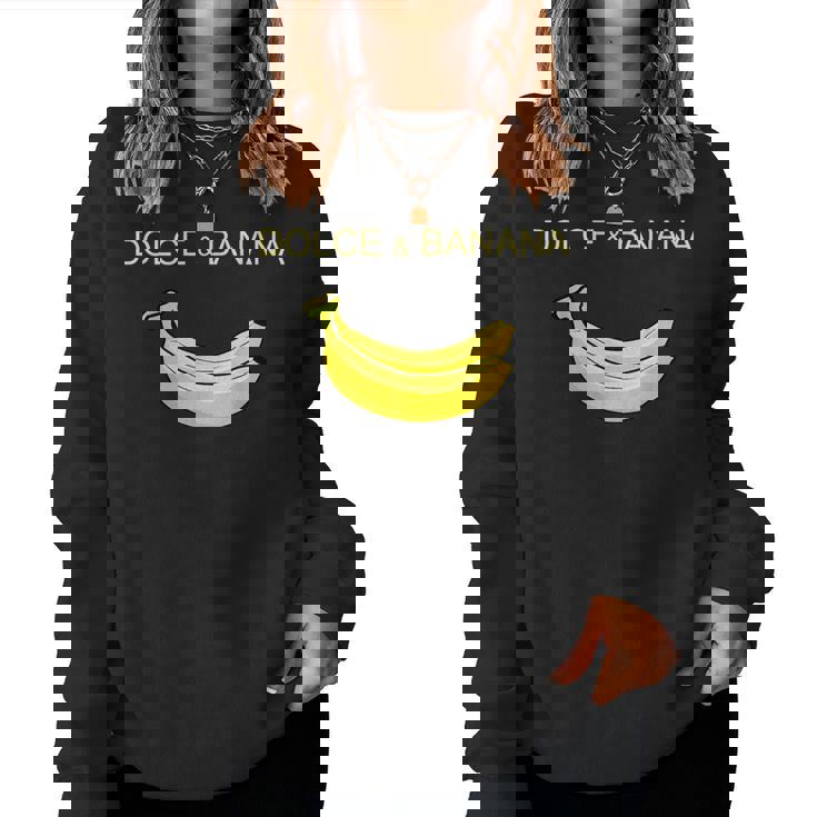 Dolce And Banana ファニーキュートグラフィックデザインバナナtシャツ レディーススウェットシャツ
