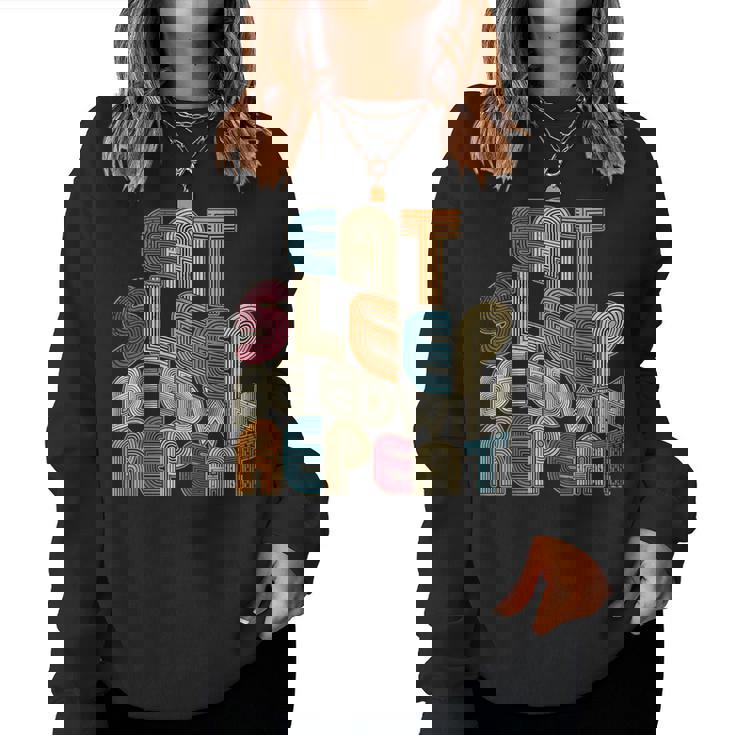 Eatleep Be Edwin Repeat Groovy Retro Edwin レディーススウェットシャツ