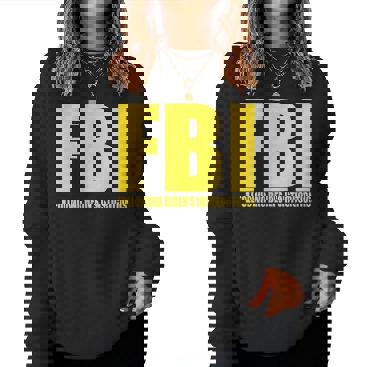 Fbi Bidenの指示に従うアパレル 面白い 男性 女性 レディーススウェットシャツ