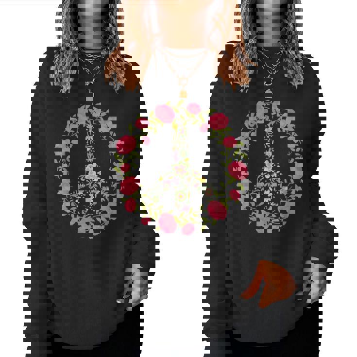 Flower Power Peace Love 60年代 70年代 ヒッピーコスチューム レディーススウェットシャツ