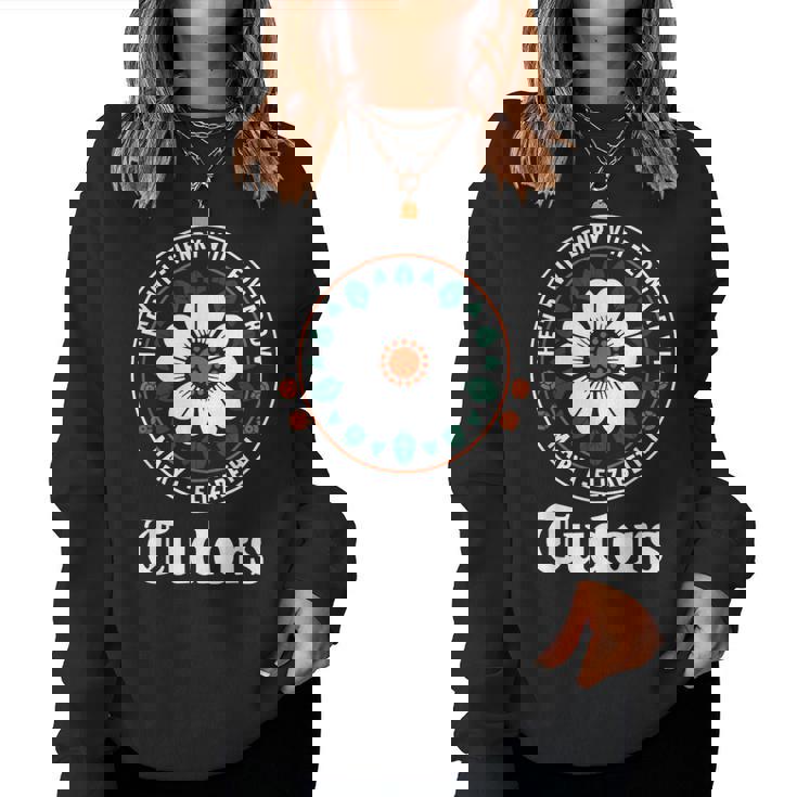 Tudor Kings、Queens Monarchs Of English History Rose レディーススウェットシャツ