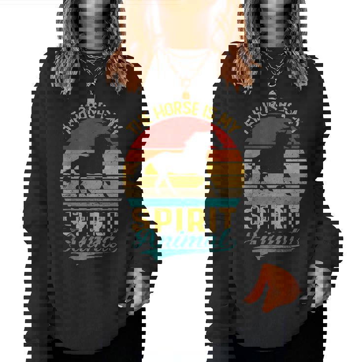 The Horse Is Mypirit アニマルシャツ entage Horse レディーススウェットシャツ