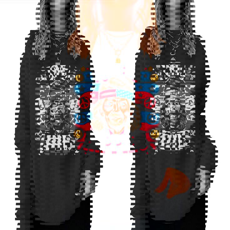 Imell Hippies Peace 4Th Of July For Hippie レディーススウェットシャツ