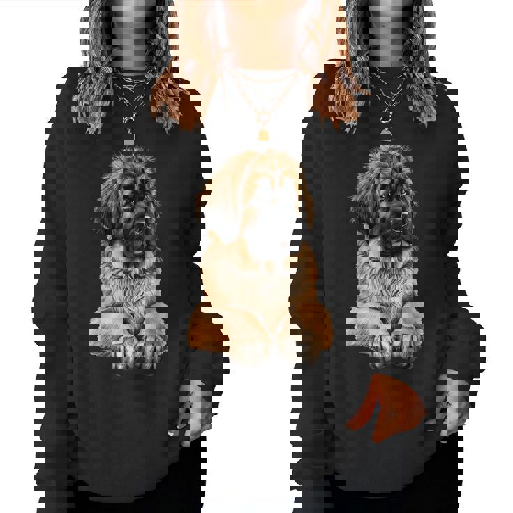 Leonberger Memoriale Per Allevatori Di Cuccioli Di Cane Mamma Papà Women Sweatshirt