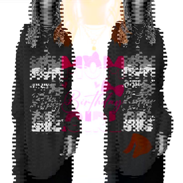 Mom Of The Birthday Girl Cat Kitty Family Matching Women Sweatshirt