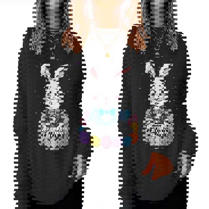 Pianiste Pianiste Pâques Lapin Oeufs Mignon Printemps Sweat-shirt pour femme