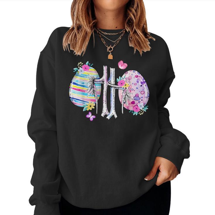 Rein Floral Dialyse Œuf De Pâques Infirmière Technicienne En Dialyse Sweat-shirt pour femme
