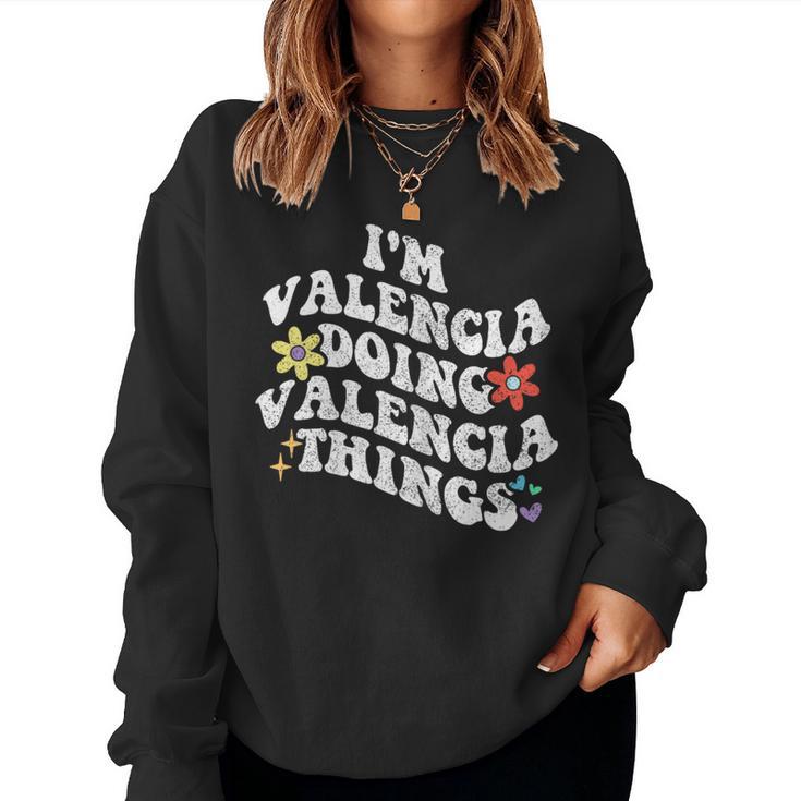 Retro Groovy Imalencia Haciendoalencia Cosas Divertidas Sudadera Mujer