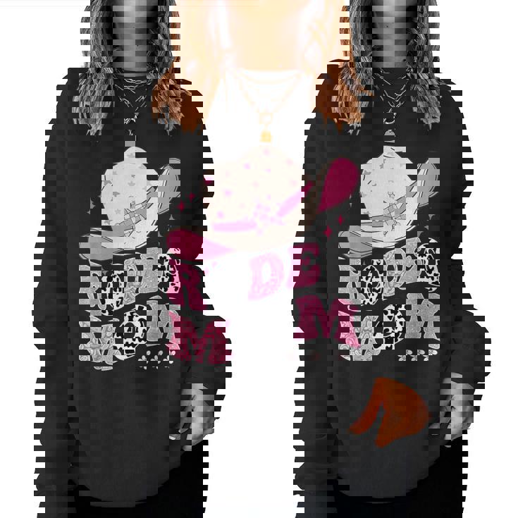 Rodeo Mom Pink Cowgirl 1St Birthday Family Matching Women Sweatshirt