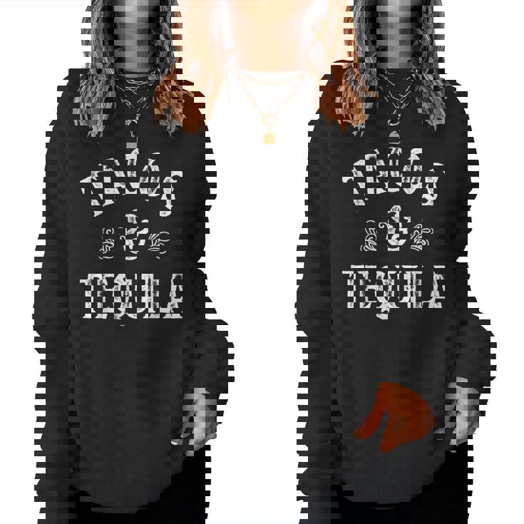 Tacos And Tequila Cinco De Mayo メンズ レディース メキシカン ドリンク レディーススウェットシャツ