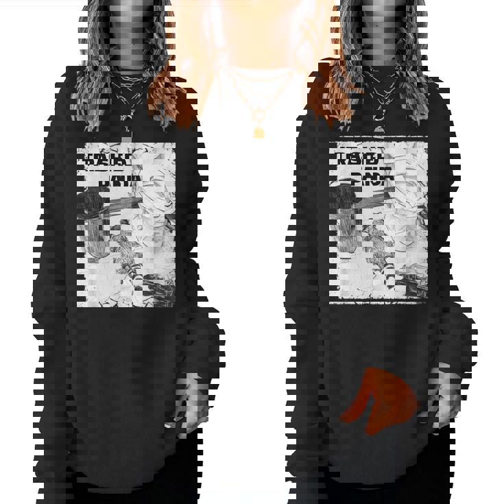 Trashed Panda Racoon Trend レディーススウェットシャツ