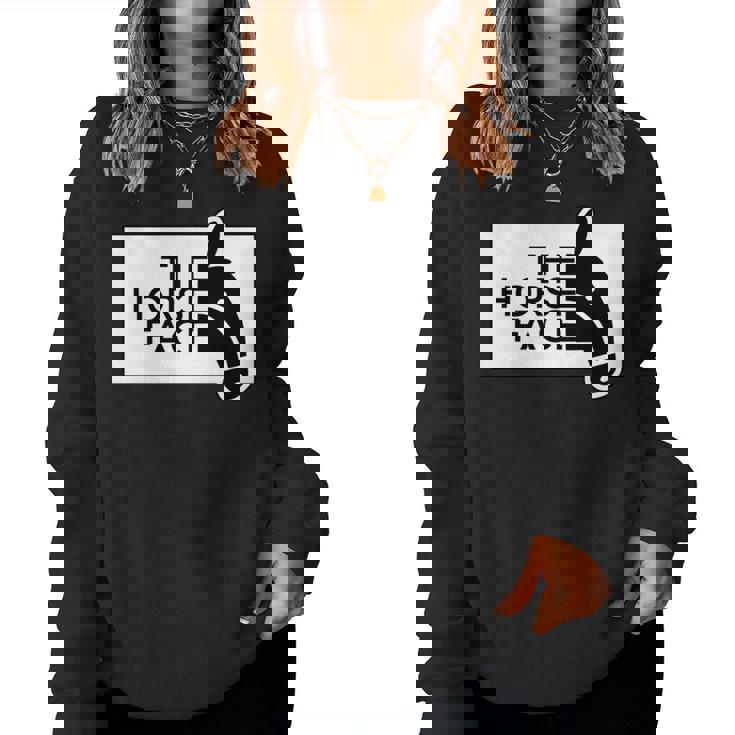 ザ・ホース・フェイス The Horse Face 午年 馬【十二支 干支】2026年 ブランド パロディ 長袖tシャツ レディーススウェットシャツ