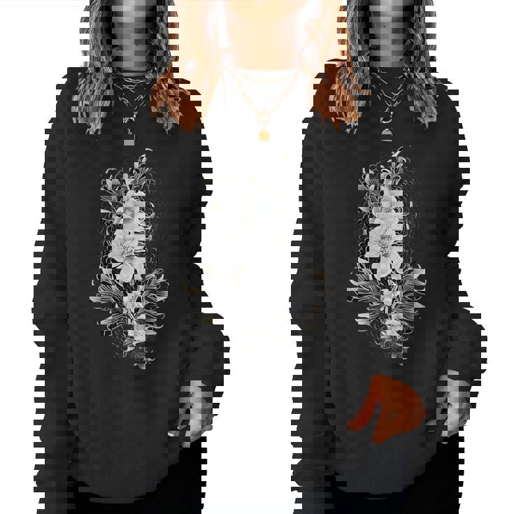 デンドロビウム 蘭 植物 花 花 蘭 恋人 レディーススウェットシャツ