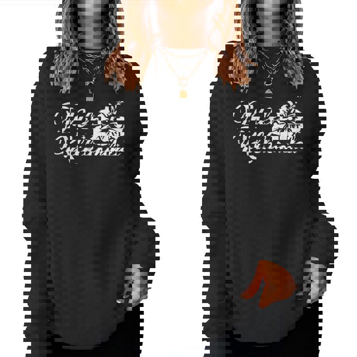 メレ カリキマカ ハイビスカス 花 ハワイ クリスマス ハワイアン レディーススウェットシャツ