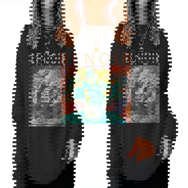 ルノワール 面白いtシャツ 名作アート 菊の花 絵画 メンズ レディース 面白い 服 美術 おもしろ レディーススウェットシャツ