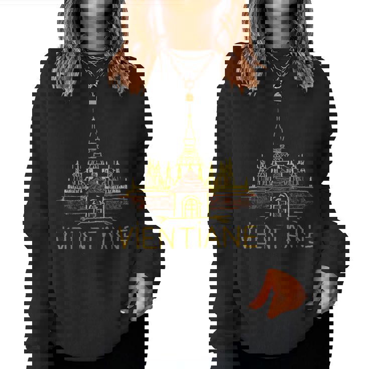 ヴィエンチャンシティ・ラオス お土産ギフト 男性 女性 レディーススウェットシャツ