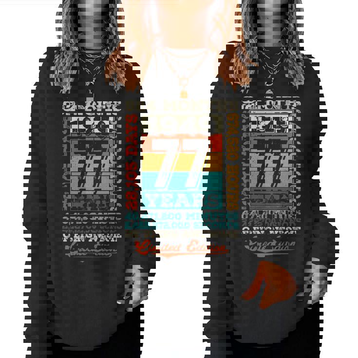 ヴィンテージ 1949 ギフト 男性 女性 長寿祝い 1949年生まれ 喜寿祝い ユニークな誕生日プレゼント 長袖tシャツ レディーススウェットシャツ