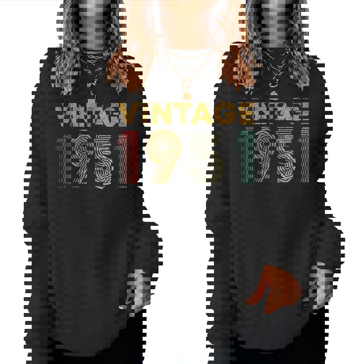 ヴィンテージ 1951 75 歳の誕生日プレゼント 男性 女性 75 歳 レディーススウェットシャツ