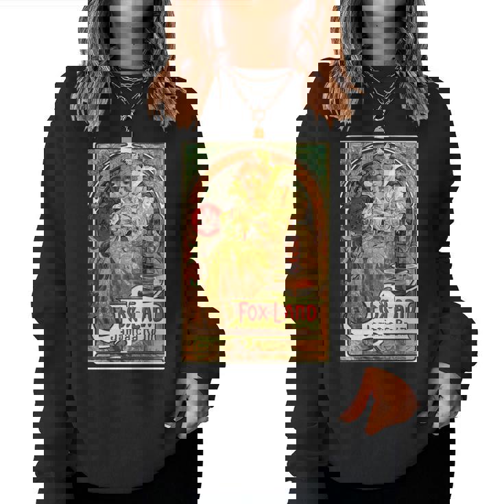 ヴィンテージ ジャマイカ ラム広告ポスター 女の子 アルフォンスミュシャ 長袖tシャツ レディーススウェットシャツ