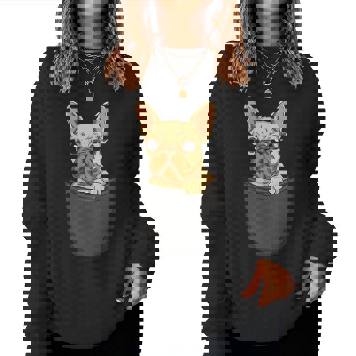 男性用、女性、子供用の胸ポケットに入った面白い子犬。 レディーススウェットシャツ