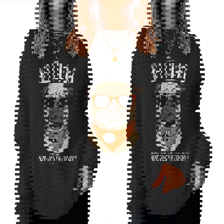 米寿祝い 犬 パグ サングラス 父 男性 女性 母 犬好き 米寿 お祝い 88歳 おもしろ おもろい 長袖tシャツ レディーススウェットシャツ