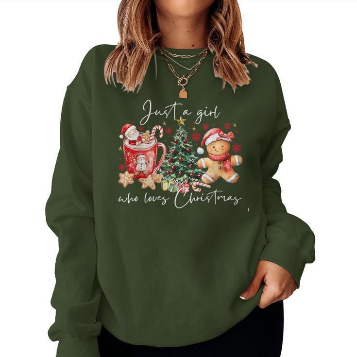 Merry Christmas Just A Girl Who Loves Christmas Tree Xmas Women