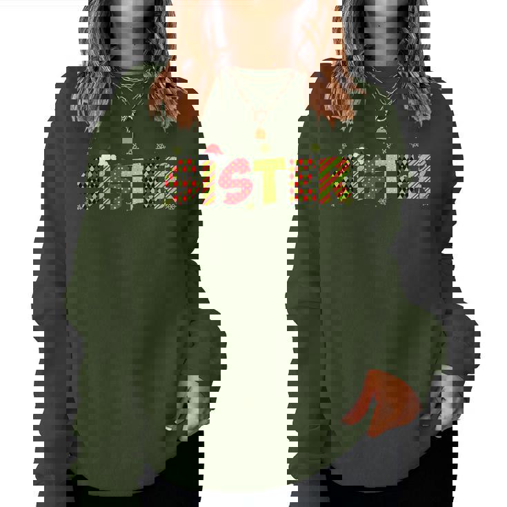 Sister Christmas Matching Christmas Family Party Pajama Women Sweatshirt