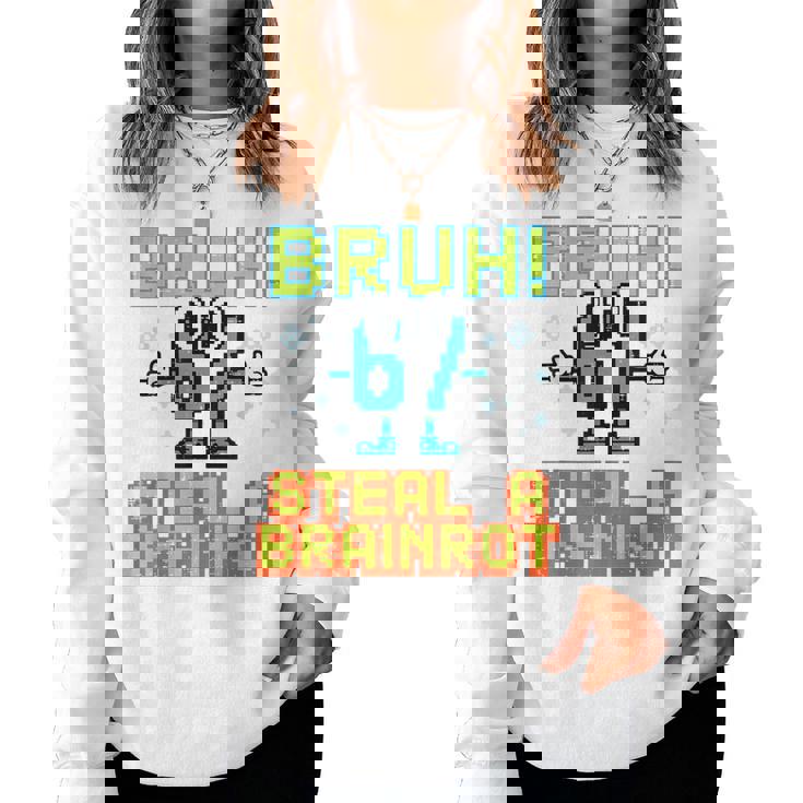 67 Bruhteal A Brainrot Meme 6 7 男の子 女の子 キッズ ユース レディーススウェットシャツ
