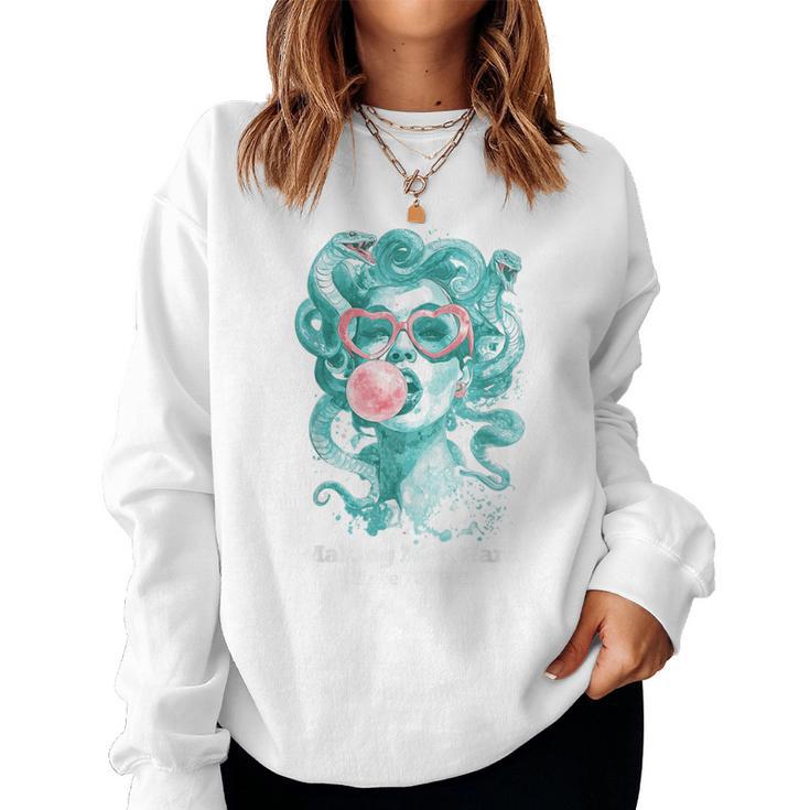 Making Hard Since 700 Bc Feminist Medusa Bubblegum Women Women Sweatshirt Making Hard Since 700 Bc Feminist Medusa Bubblegum Women Women Sweatshirt