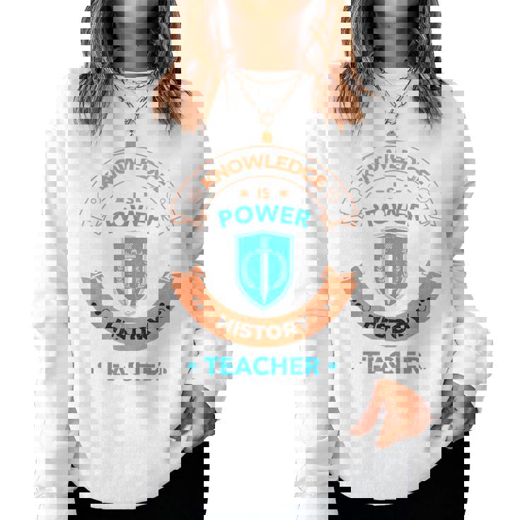 History Teacher 学校 歴史 先生 先生 レディーススウェットシャツ