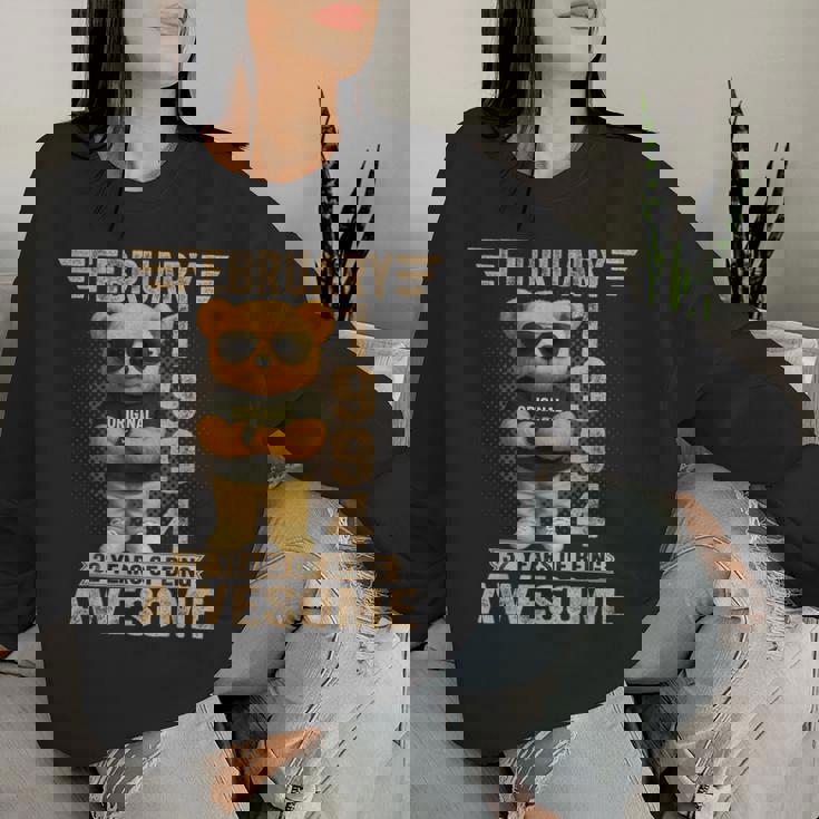 32歳 1994年2月 テディベア 32歳 誕生日 男性 女性 レディーススウェットシャツ 彼女への贈り物