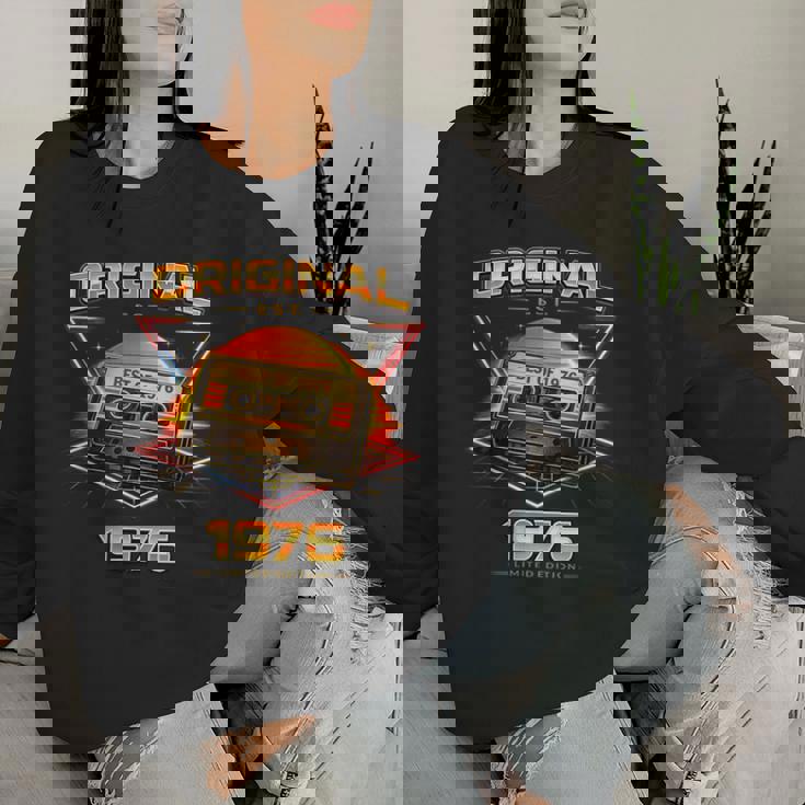 50歳 誕生日 男性女性intage 1976年1976年生まれ レトロデザインブランド レディーススウェットシャツ 彼女への贈り物