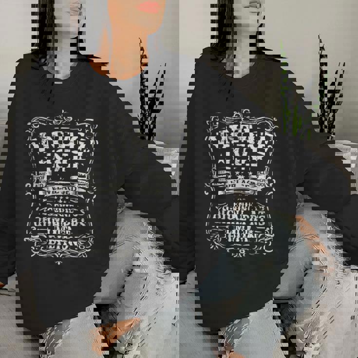 55歳 誕生日 男性女性intage 1971年1971年生まれ レトロデザインブランド レディーススウェットシャツ 彼女への贈り物