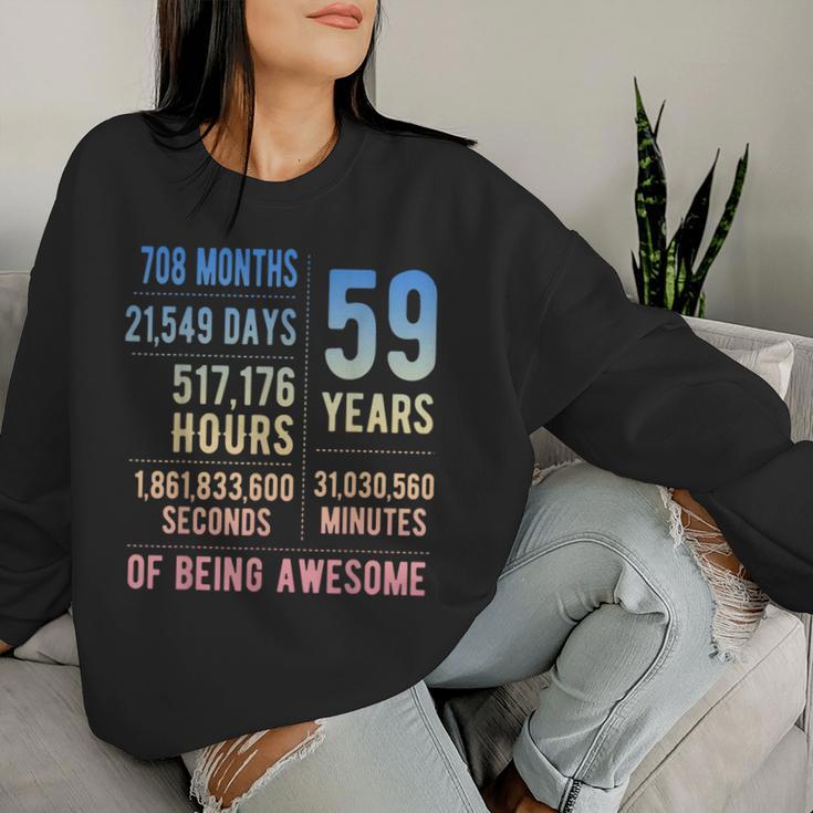 59歳の誕生日 男性 女性 面白い 59歳 レディーススウェットシャツ 彼女への贈り物