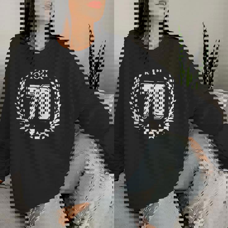 70 歳 古希 祝い 70歳 70才 お祝い 男性 女性 古希祝い ギフト 贈り物 父 母 こき 誕生日 紫 長袖tシャツ レディーススウェットシャツ 彼女への贈り物