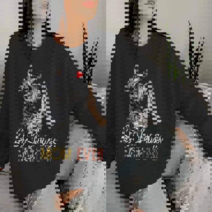 Bestchnauzer Mom Ever Dog Mama 母の日 レディーススウェットシャツ 彼女への贈り物