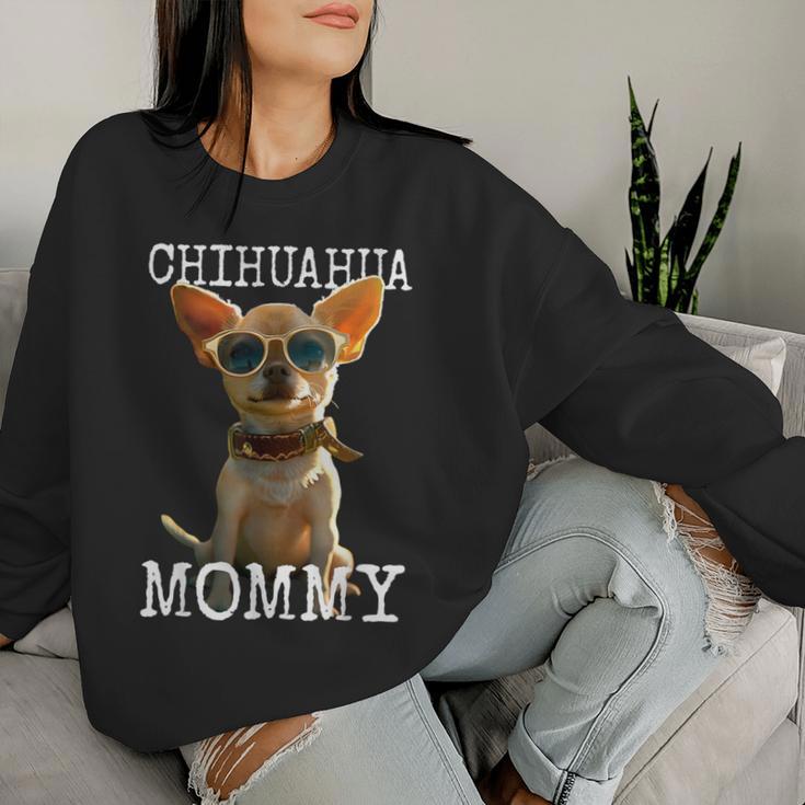 Chihuahua Mommy チワワ ママ ママ 母の日 ママ おもしろ チワワ レディーススウェットシャツ 彼女への贈り物