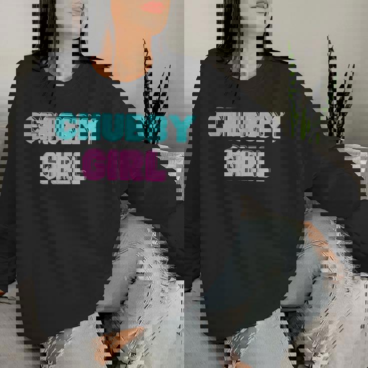 Chubby Girl 長袖tシャツ レディーススウェットシャツ 彼女への贈り物