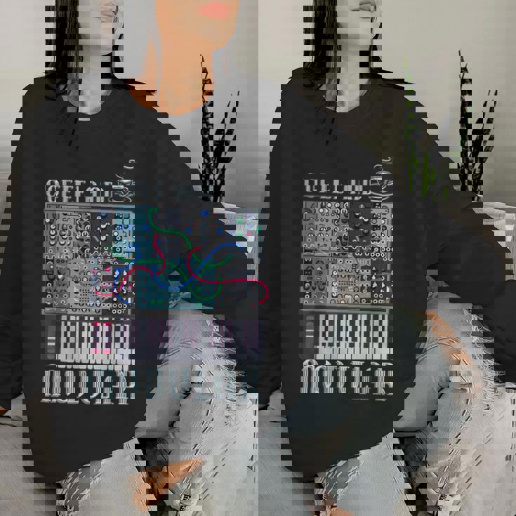 Coffee And Modular アナログシンセサイザー 波形シンセ レディーススウェットシャツ 彼女への贈り物