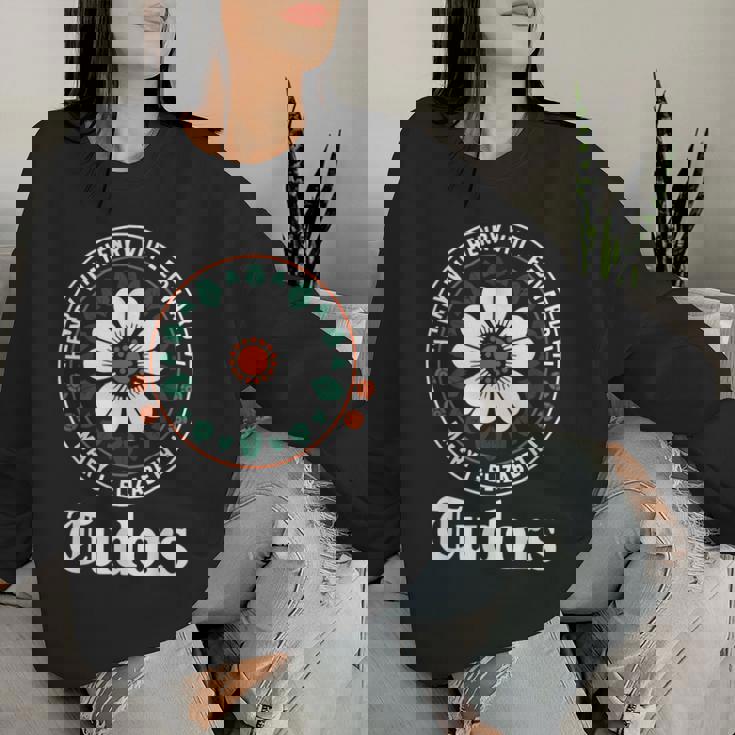 Tudor Kings、Queens Monarchs Of English History Rose レディーススウェットシャツ 彼女への贈り物