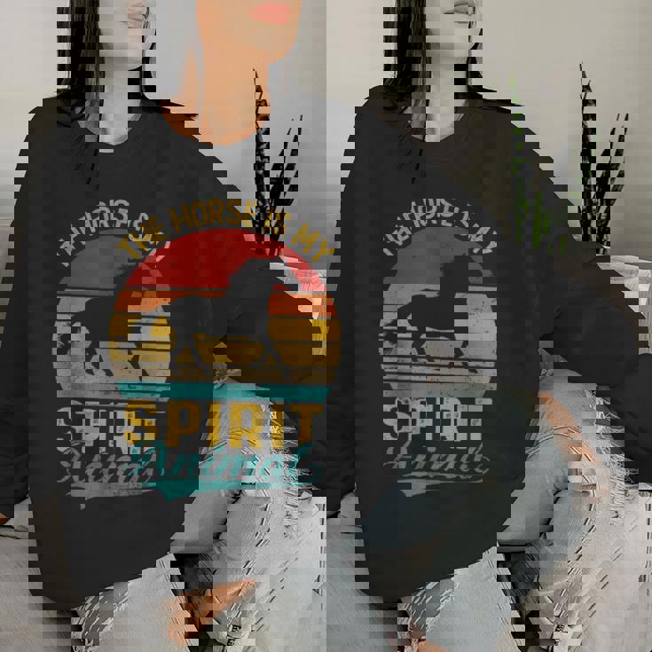 The Horse Is Mypirit アニマルシャツ entage Horse レディーススウェットシャツ 彼女への贈り物