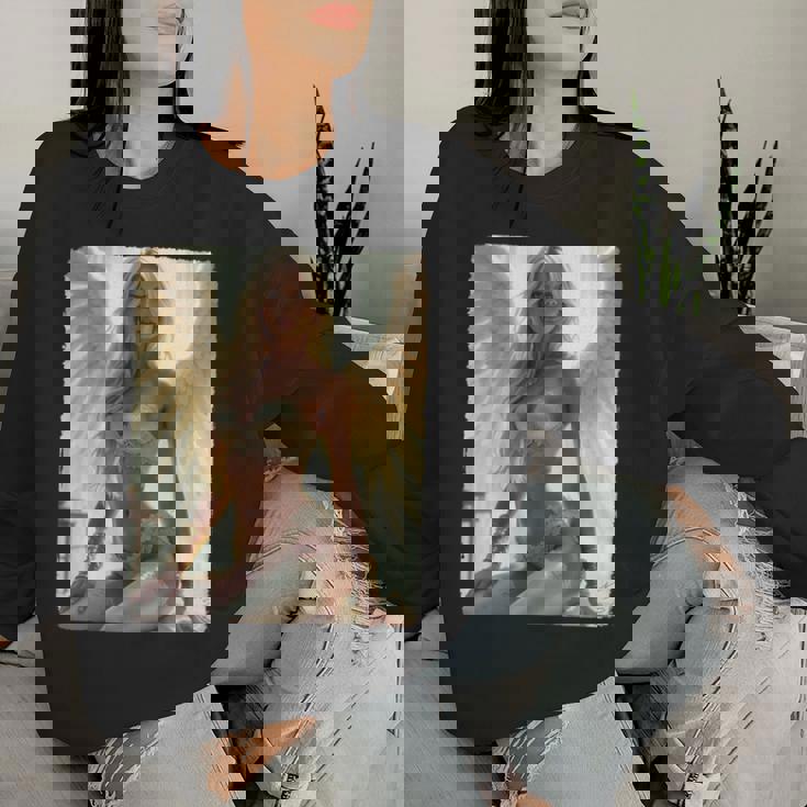 Hot Girl On 男性用 セクシーな天使の座り グランジ 長袖tシャツ レディーススウェットシャツ 彼女への贈り物