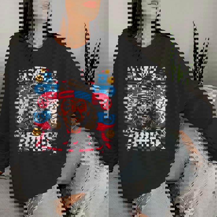 Imell Hippies Peace 4Th Of July For Hippie レディーススウェットシャツ 彼女への贈り物