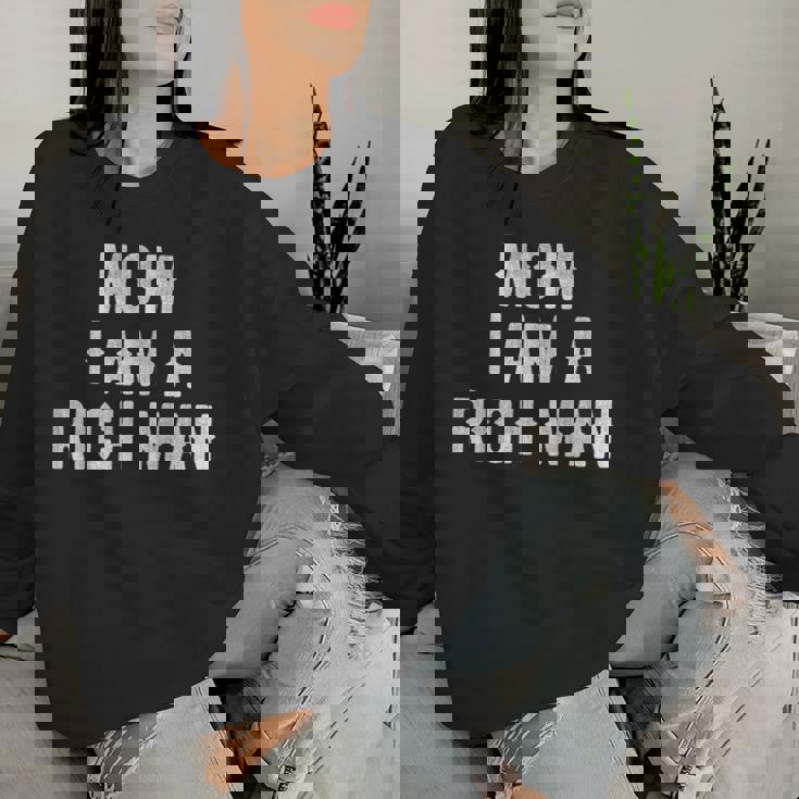 Mom I Am A Rich Man 面白い レディーススウェットシャツ 彼女への贈り物