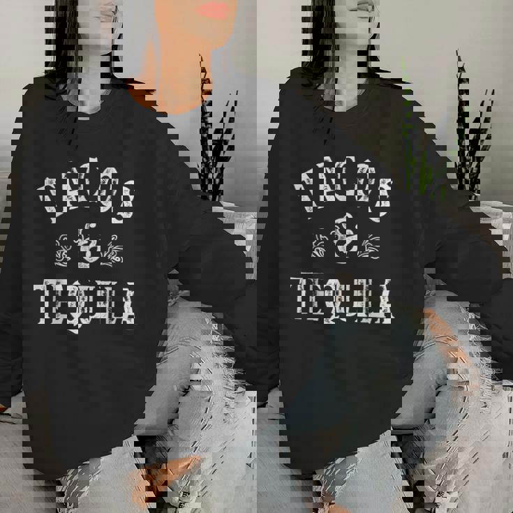 Tacos And Tequila Cinco De Mayo メンズ レディース メキシカン ドリンク レディーススウェットシャツ 彼女への贈り物