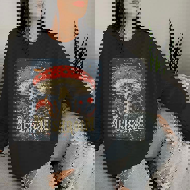 きのこの森の服 男の子 女の子 レディーススウェットシャツ 彼女への贈り物